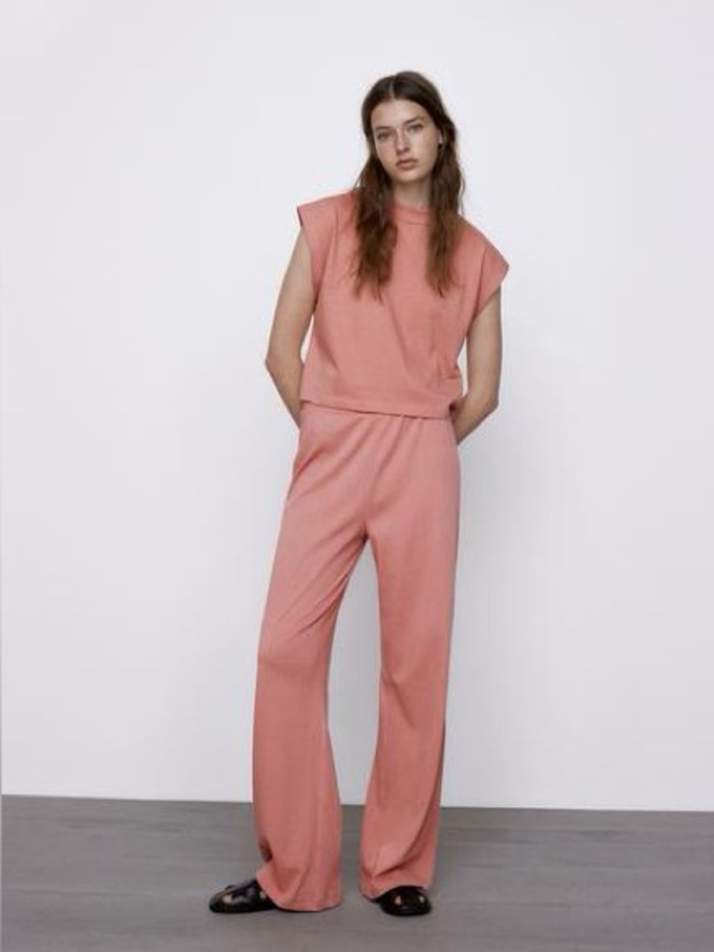 Zara flowy wide leg pants